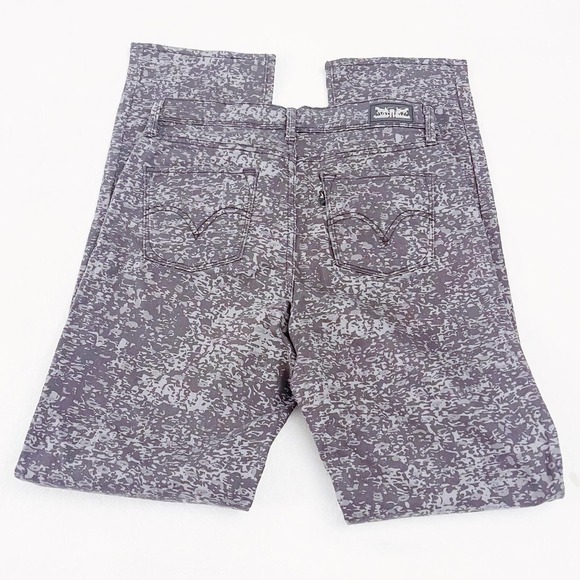 Levi's 512 Perfectly Slimming Straight Leg Blk Camo SZ28 - Picture 6 of 8